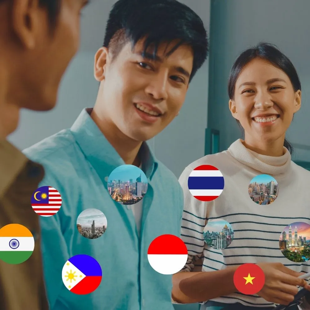 Three employees from Southeast Asia who managed by Weshine's outsource and offshore solution.
